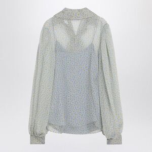 GUCCI Floral Print Sheer Blouse Women FLORAL Shirts